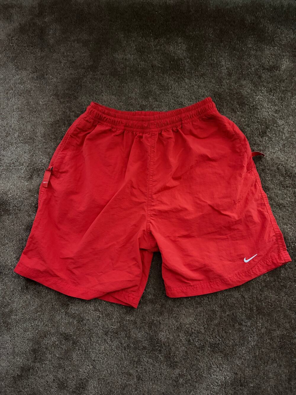 Nike Swoosh Shorts (Red, Medium)